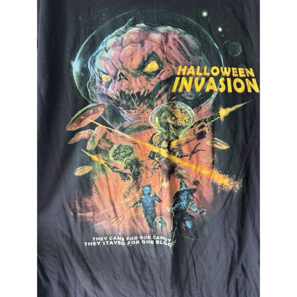 Horror Movie Lot Of 2 Black Graphic T-shirts Men XL Halloween Invasion - Picture 5 of 10